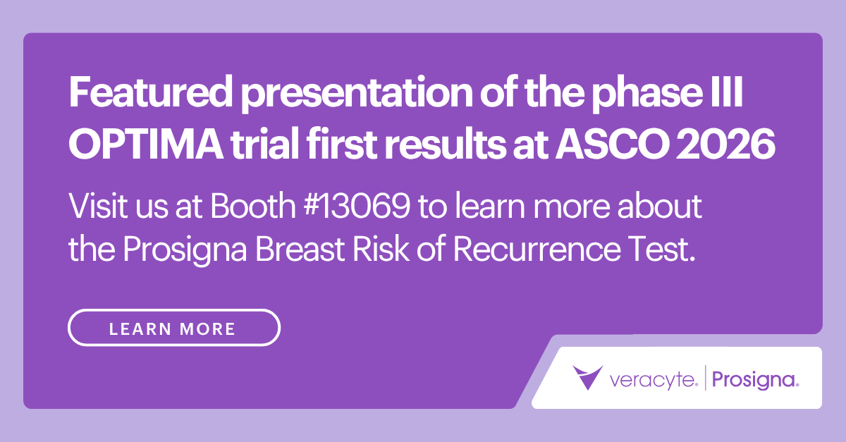 Veracyte's tweet image. We're looking forward to attending #ASCO Annual Meeting in Chicago. The first results from the Phase III #OPTIMA trial evaluating test-directed chemotherapy in breast cancer patients have been selected for oral presentation at #ASCO2026.

OPTIMA is a randomized non-inferiority