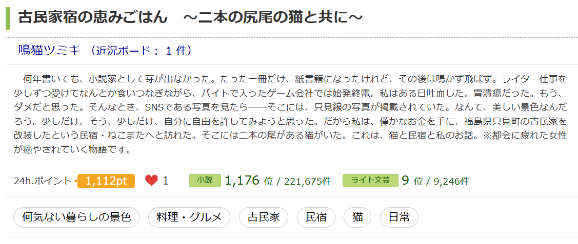いぇーい！　最大瞬間風速だとおもいますが、ライト文芸９位ありがとうございます！！！
※別名義アカで投稿中です
