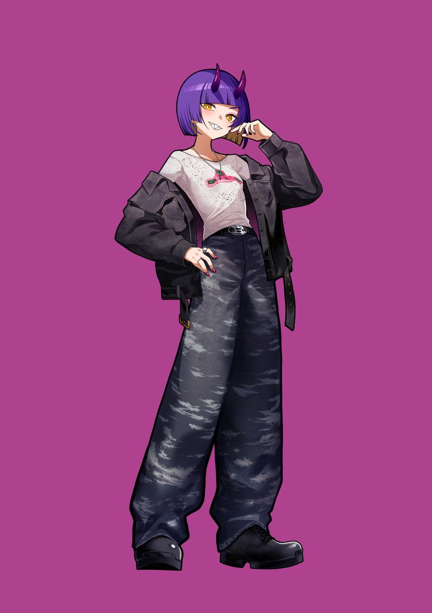 halbone_illust's tweet photo. デニムジャケット×HALBONE
＃OC https://t.co/BouWtS2U7O