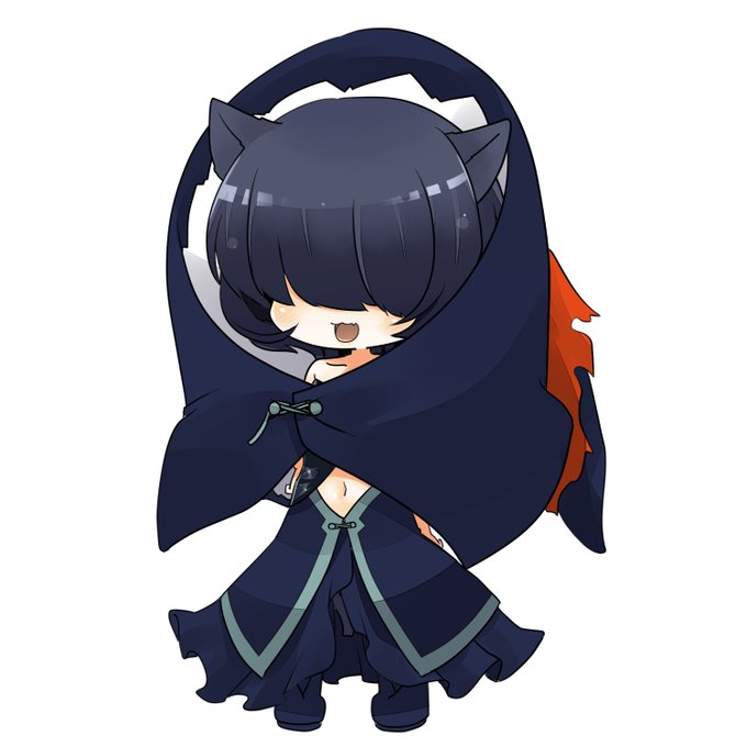 普段は帽子を丸めてフード?みたいな感じで纏っていて、展開したら魔女帽になるような感じです 
