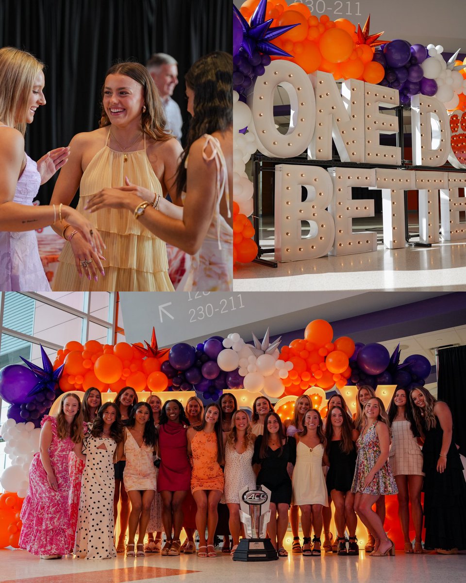 ClemsonGym's tweet photo. All smiles while we celebrated our historic season last night at our team banquet!😊🏆
#TeamThree #onedaybetter https://t.co/fA1CDCJBK6