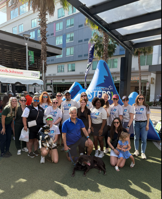 USFCOLORECTAL's tweet photo. Our TGH and USF Health proudly walked in the Crohn’s &amp; Colitis Foundation Take Steps Walk, raising over $22,000 to support critical research and resources. 💙
Honored to have our CRS faculty and fellows participate including attending Dr. Jorge Marcet #USFHealth #IBDAwareness https://t.co/wRVDQ7dTBe