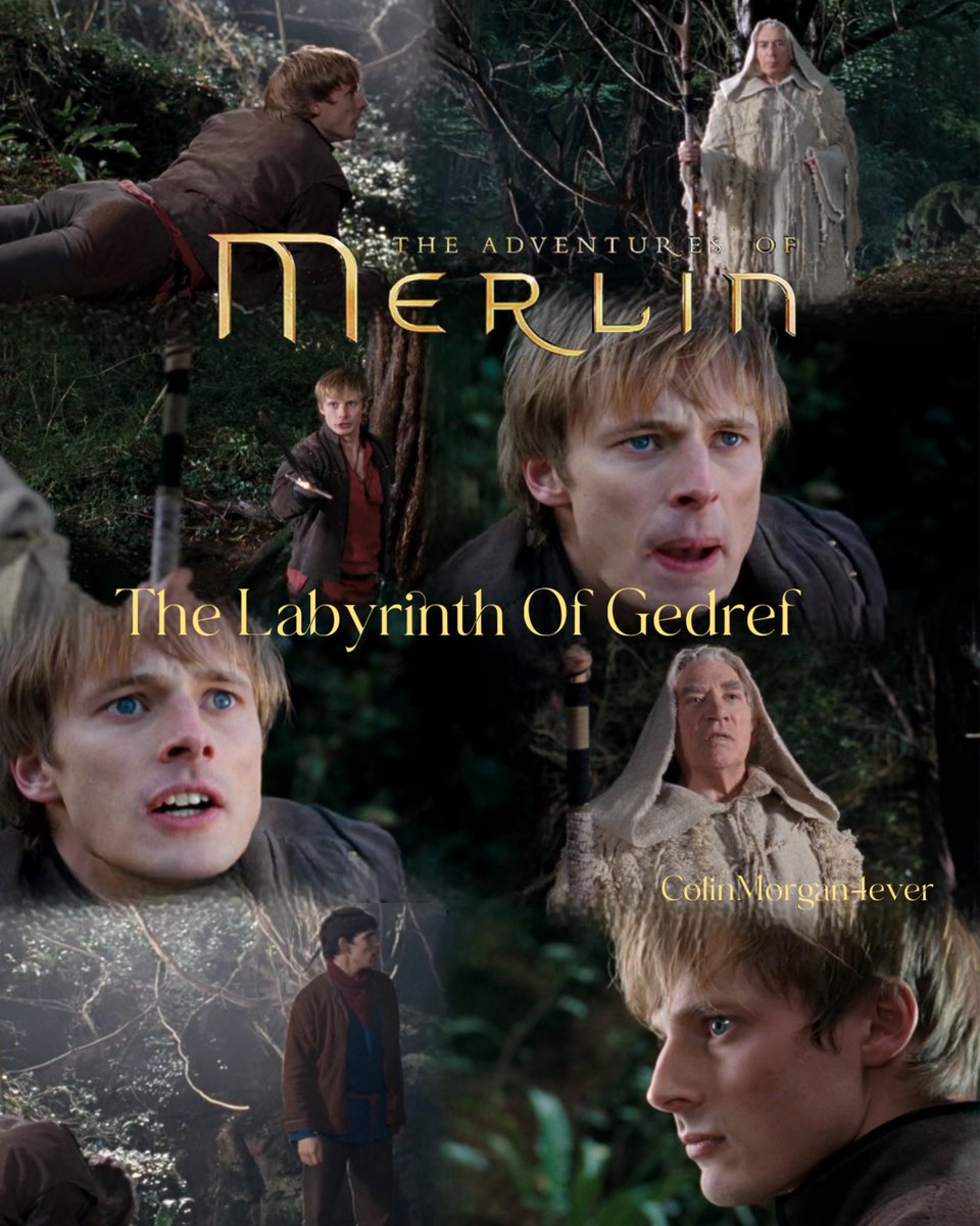 CMagnumfan's tweet photo. #posterdesign of every episode of #MerlinTvSeries now with 27/41 season 1 episode 11 #TheLabyrinthOfGedref aired on the 29th November 2008. #Arthur having seen Evan disappear runs after him and now finds #Anhora whom he demands that he lift the curse #Merlin however doesn’t see it after arriving late. #MerlinBBC #MissingMerlin #ColinMorgan #BradleyJames #FrankFinlay