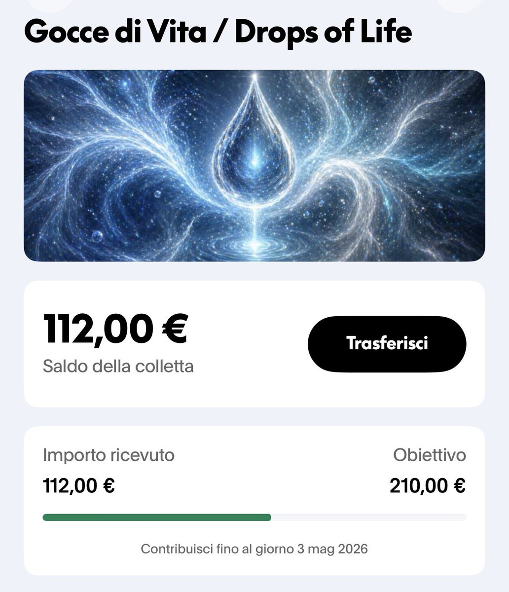 sashathehedgie's tweet image. GOCCE DI VITA - alla grande!

Il pomeriggio procede spedito!

🎯 210 €
💧112 €

Continuiamo a condividere e a spargerla ovunque!

#Ucraina #SlavaUkraini #NAFO #FNDRUA