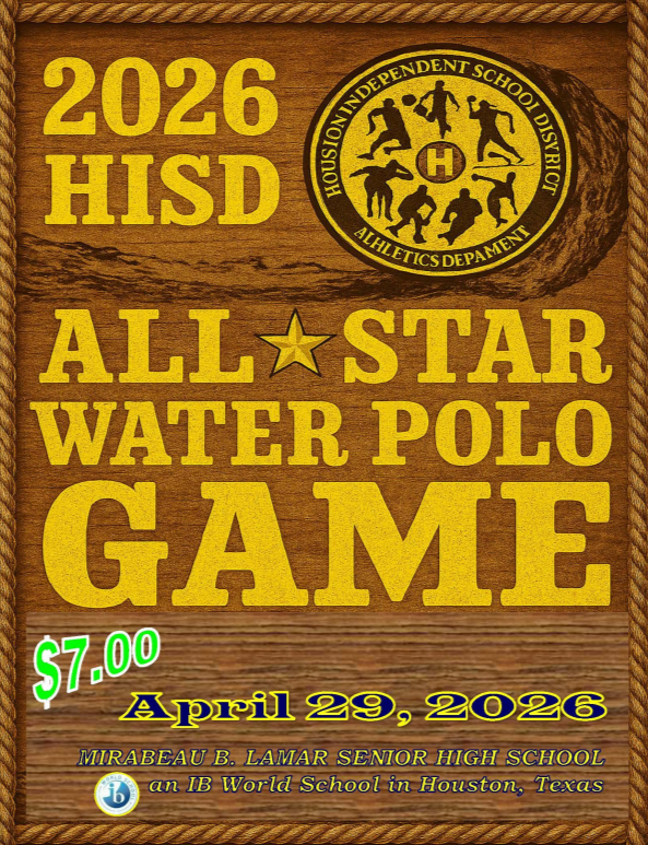 HISDAthletics's tweet photo. HISD All Star Water Polo and roster at Lamar HS Wednesday April 29 2026 https://t.co/IsKN3gX2fC