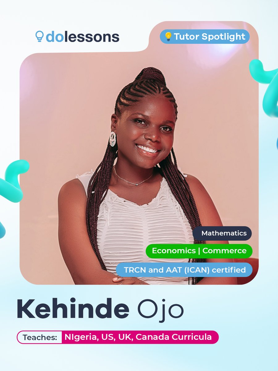 dolessons's tweet image. Meet Kehinde👋

She teaches Mathematics, Economics, and Commerce from her home in Oyo to students in the UK, US, Canada, and Australia on #dolessons

If you need an #economicstutor , book Kehinde: dolessons.com/tutors/8b4d4a8…

#DolessonsTutors #TutorSpotlight #EarnFromNigeria