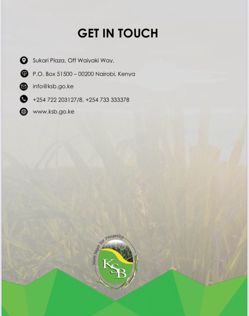 KENYA SUGAR BOARD tweet media