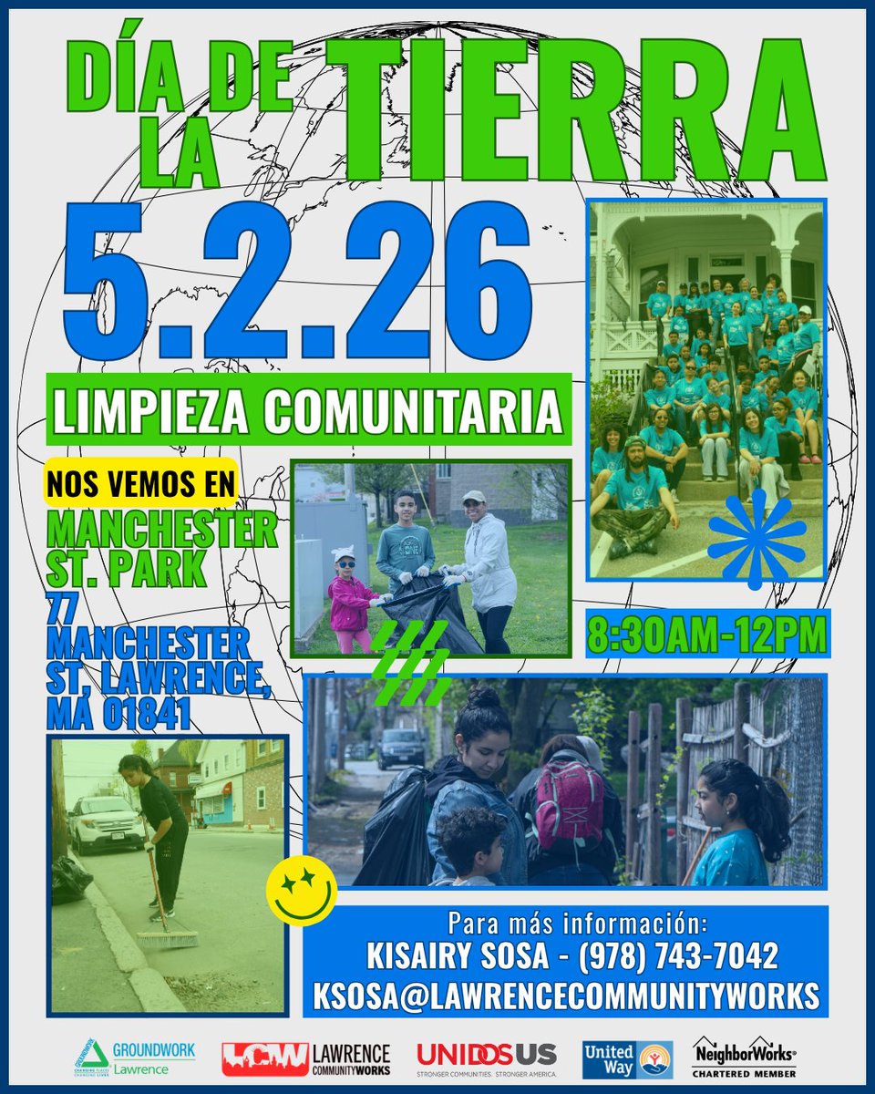 LCWorksOrg's tweet photo. ¡Acompáñanos en nuestra Limpieza Anual del Día de la Tierra el 2 de mayo de 2026! 🌿💚Unámonos para cuidar nuestra comunidad, proteger el medio ambiente y generar un impacto real—¡un bloque a la vez! Trae a tu familia, amistades y buena energía. ¡Cada mano cuenta! https://t.co/x84aZpPBv1
