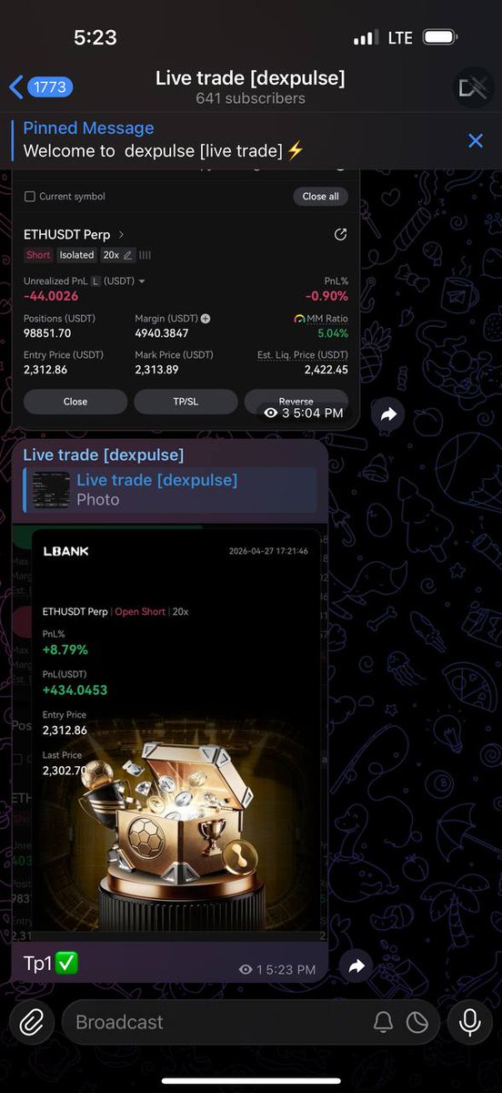 dexpulse_'s tweet image. #eth
Tp1✅️
#live_trade 
#LiveTrades