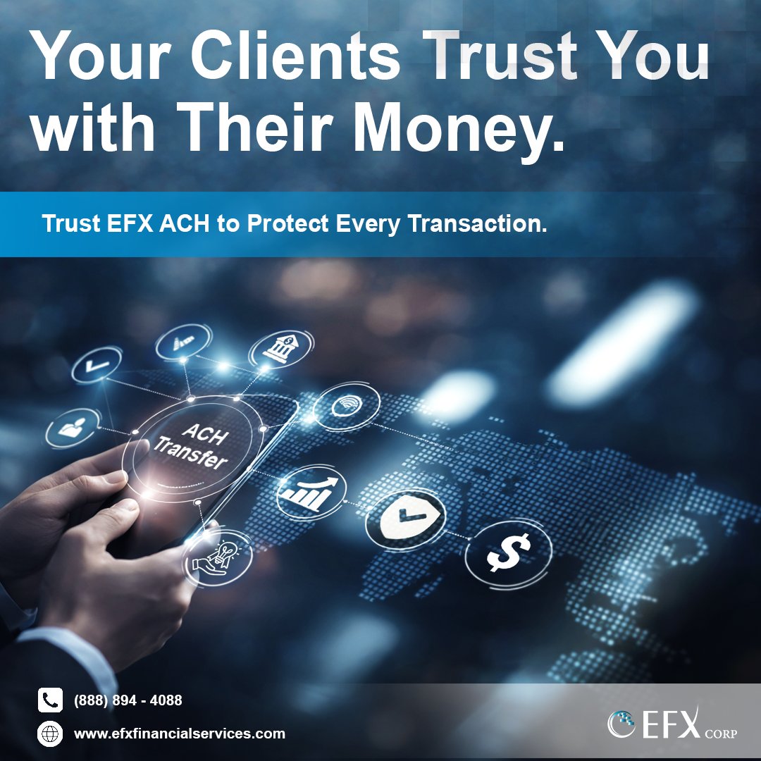 EFXFS_us's tweet image. At #EFX, every transaction runs through SOC-compliant infrastructure, end-to-end encryption, and #FraudPrevention tools backed by a private crime bond. Your business is protected. Your clients are protected. Every time. 

hubs.la/Q04cvlV00

#ACHProcessing #PaymentCompliance