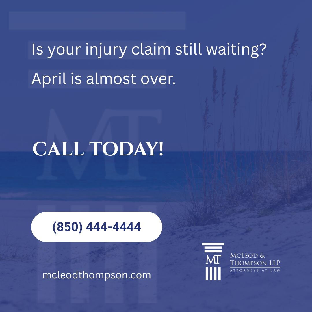 MMRTLAW's tweet image. April is almost over, and so is the time to act on your injury claim. Evidence fades, memories blur and deadlines don't wait. If you were injured, don't put off the call. A free consultation costs nothing, and it could change everything. 

#McLeodAndThompson