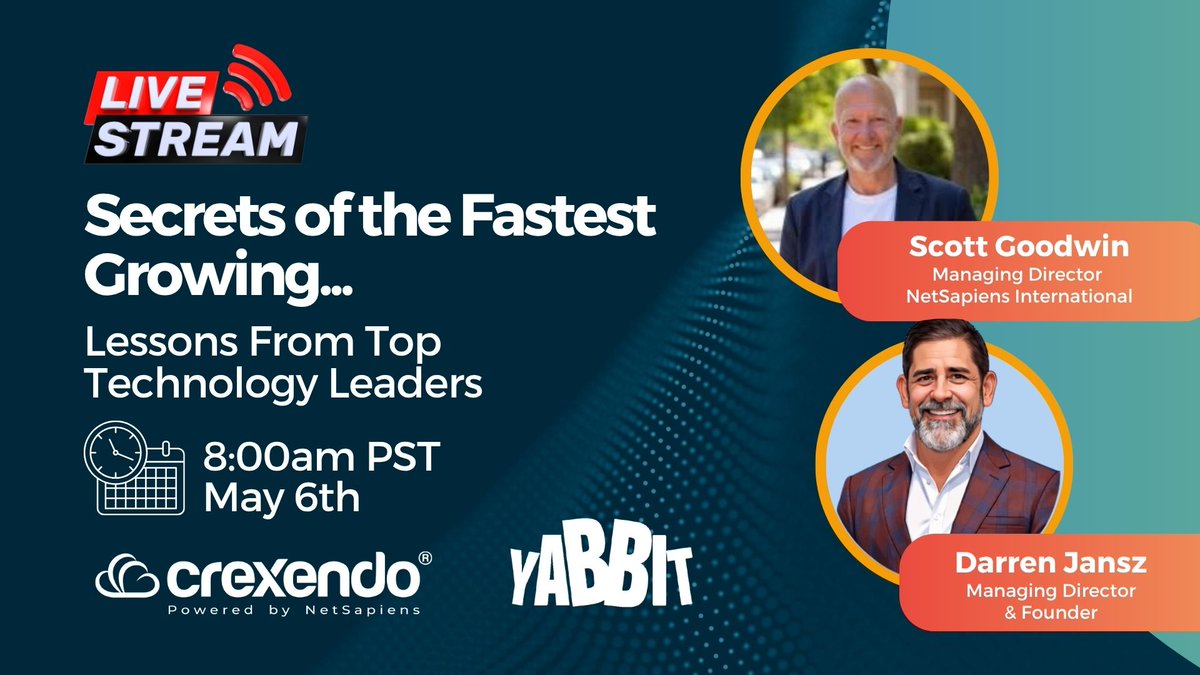 netsapiens's tweet photo. 🎙️ Tune in next week when Scott Goodwin from Crexendo sits down with Darren Jansz of Yabbit to talk #vCon, #APIs, #AI & standing out in competitive markets.
Don’t miss it. https://t.co/3GAUqjFeK6
#UCaaS #PoweredByNetSapiens #GenAI #MSP $CXDO https://t.co/yQqGCkw4sN
