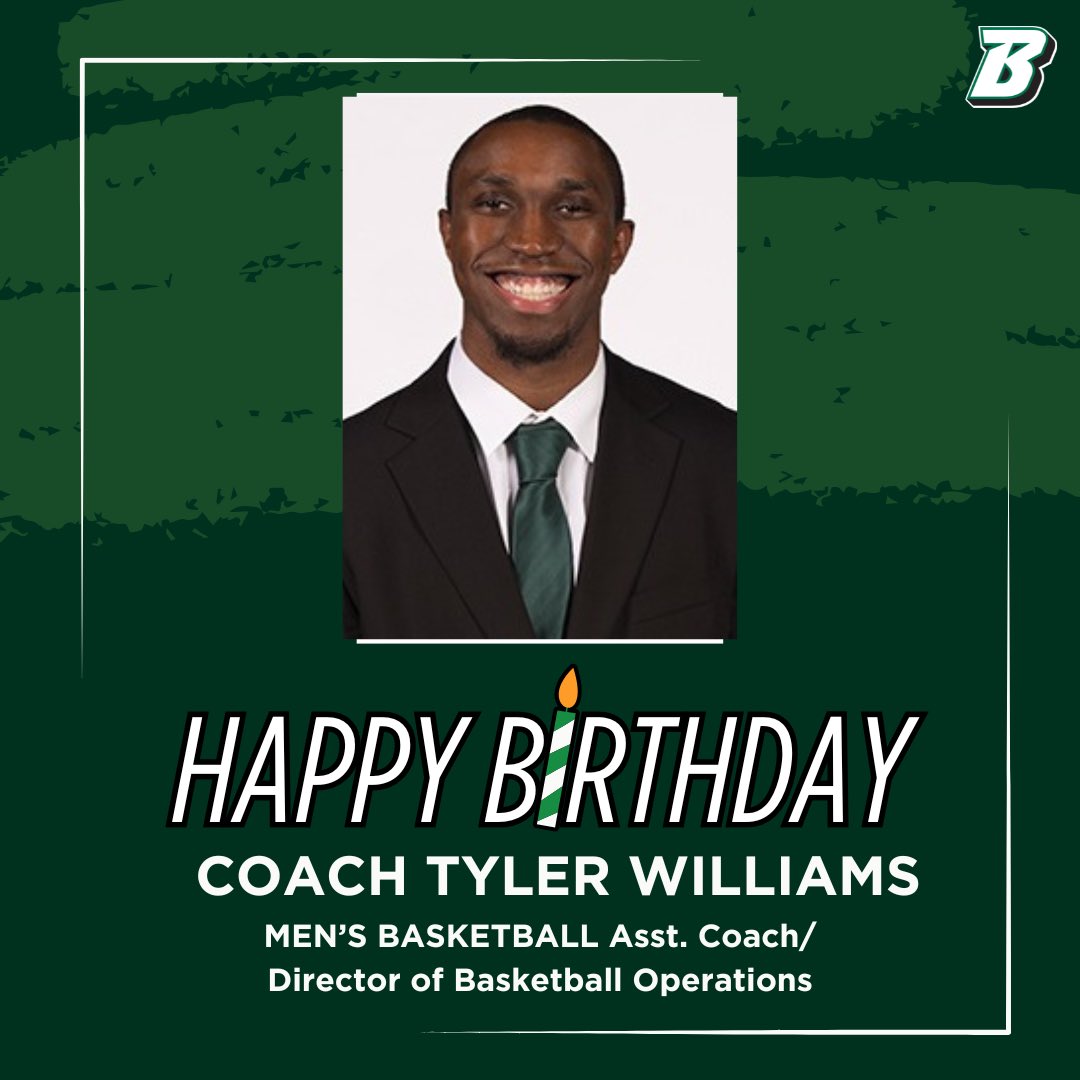 BinghamtonMBB's tweet photo. #BearcatNation, 𝐣𝐨𝐢𝐧 𝐮𝐬 𝐢𝐧 𝐰𝐢𝐬𝐡𝐢𝐧𝐠 𝐨𝐮𝐫 𝐯𝐞𝐫𝐲 𝐨𝐰𝐧 @tywill03 𝐚 𝐡𝐚𝐩𝐩𝐲 𝐛𝐢𝐫𝐭𝐡𝐝𝐚𝐲! 💚🎂

#ONEBinghamton https://t.co/TLX4th1Kal