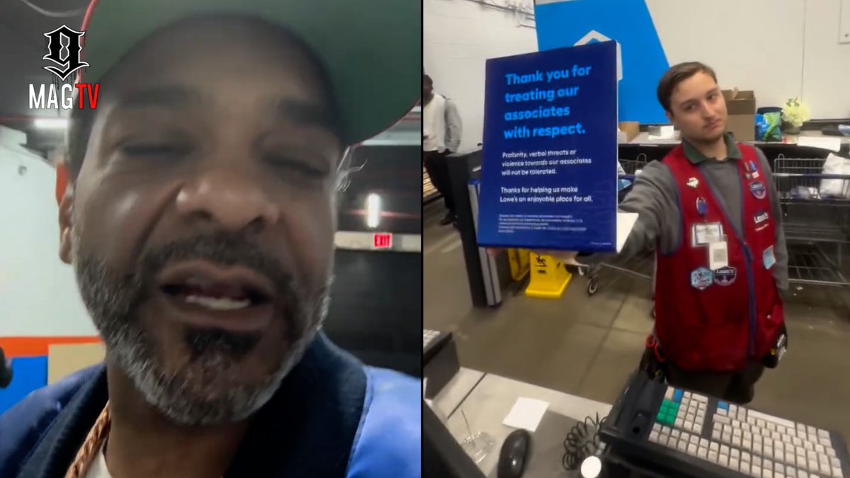 BlackInkChi's tweet image. SEE VIDEO HERE: rumble.com/v792i7m-jim-jo…

Jim Jones Goes Off On Lowe's Manager Who Called Police Over Pricing Dispute! 🤬

#jimjones #lowes #police