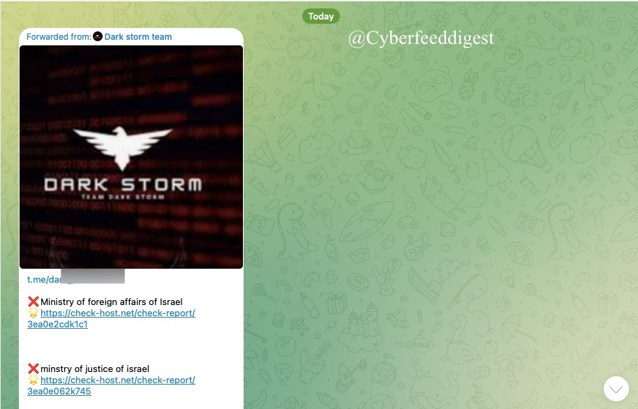 cyberfeeddigest's tweet image. The #Darkstormteam targeted #Israel governmental websites with #DDOS attack:

❌Ministry of foreign affairs of Israel
🌟check-host.net/check-report/3…
❌minstry of justice of israel
🌟check-host.net/check-report/3…