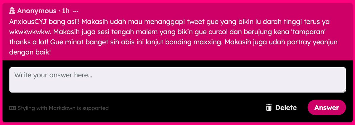 StickWithJohan's tweet image. Ini katanya ada buat AnxiousWan AnxiousWati AnxiousGenderfluid, makasih udah join juga yaa sender 🥺🩷. Lalu buat AnxiousBND, buat AnxiousHarua juga cihuy menggaet fans baru nih, dan untuk AnxiousCYJ!