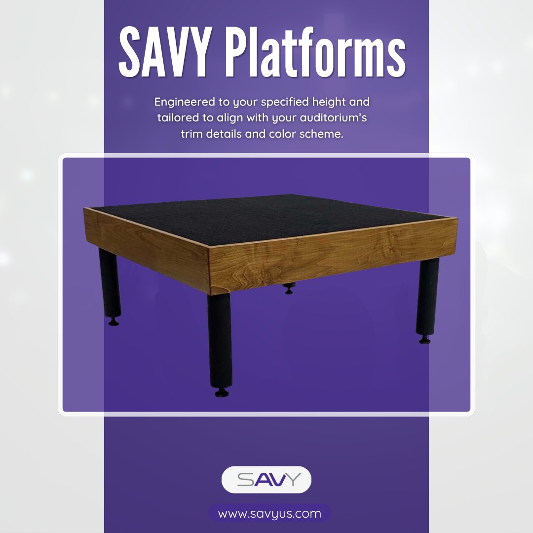 savy_solutions's tweet image. SAVY engineering meets platforms designed to fit your space—custom heights, seamless aesthetics, and finishes matched to your auditorium’s trim and color style.  ow.ly/iZ7W50YQ0kZ

#SAVY #AVHardware #Platforms #SeamlessIntegration #LiveEvents #Staging #LiveProduction