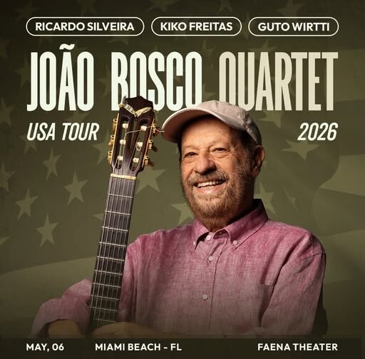 rachelfaromusic's tweet photo. 🎶✨ Jazz Series at Faena Theater Presents  
Brazilian Guitar Legend João Bosco — May 6, 2026
🎂 Celebrating His 80th!
🎷 8th Annual Faena Jazz Series at Faena Theater
📍 Faena Theater  
Miami Beach, Florida
3201 Collins Avenue • Miami Beach, FL 33140
🎟️ https://t.co/oB9Ax5bZol https://t.co/XwQhTWLaqZ