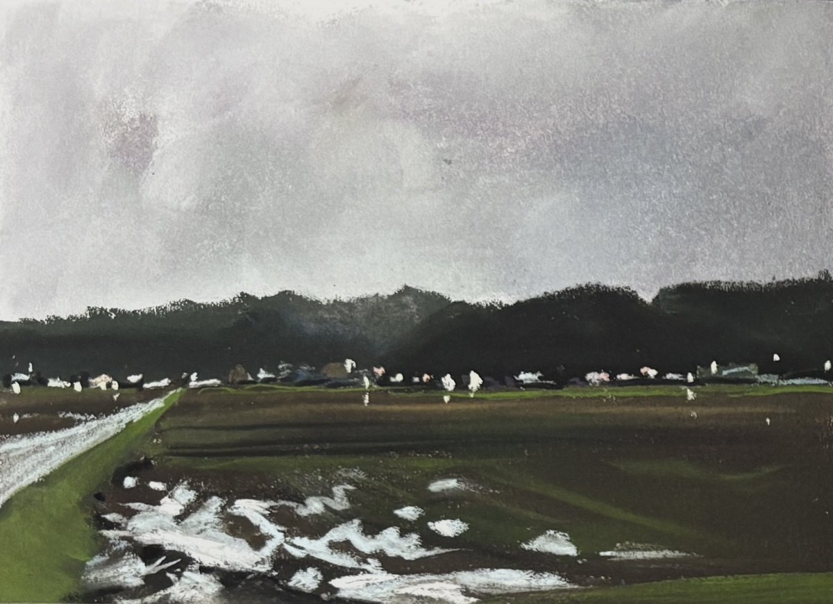 湿原の5月 パステル画 UESHIMA COLLECTION MUSEUM 絵画
