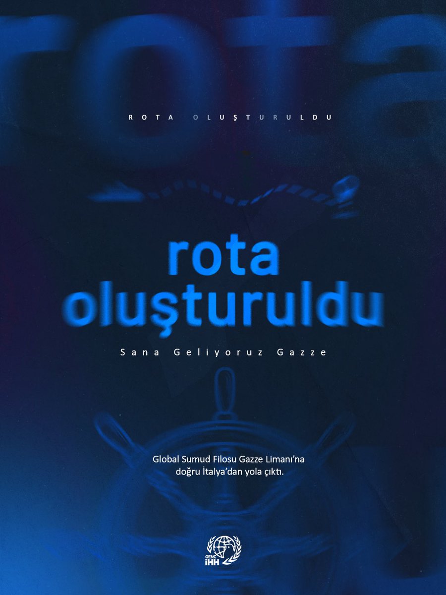 ihhgenc's tweet image. Sumud Filosu Gazze yolunda yelken açtı ⛴️
Global Sumud Filosu İtalya’dan Gazze Limanı’na doğru yola çıktı.
#freepalestine🇵🇸 #sumudfilosu🇵🇸