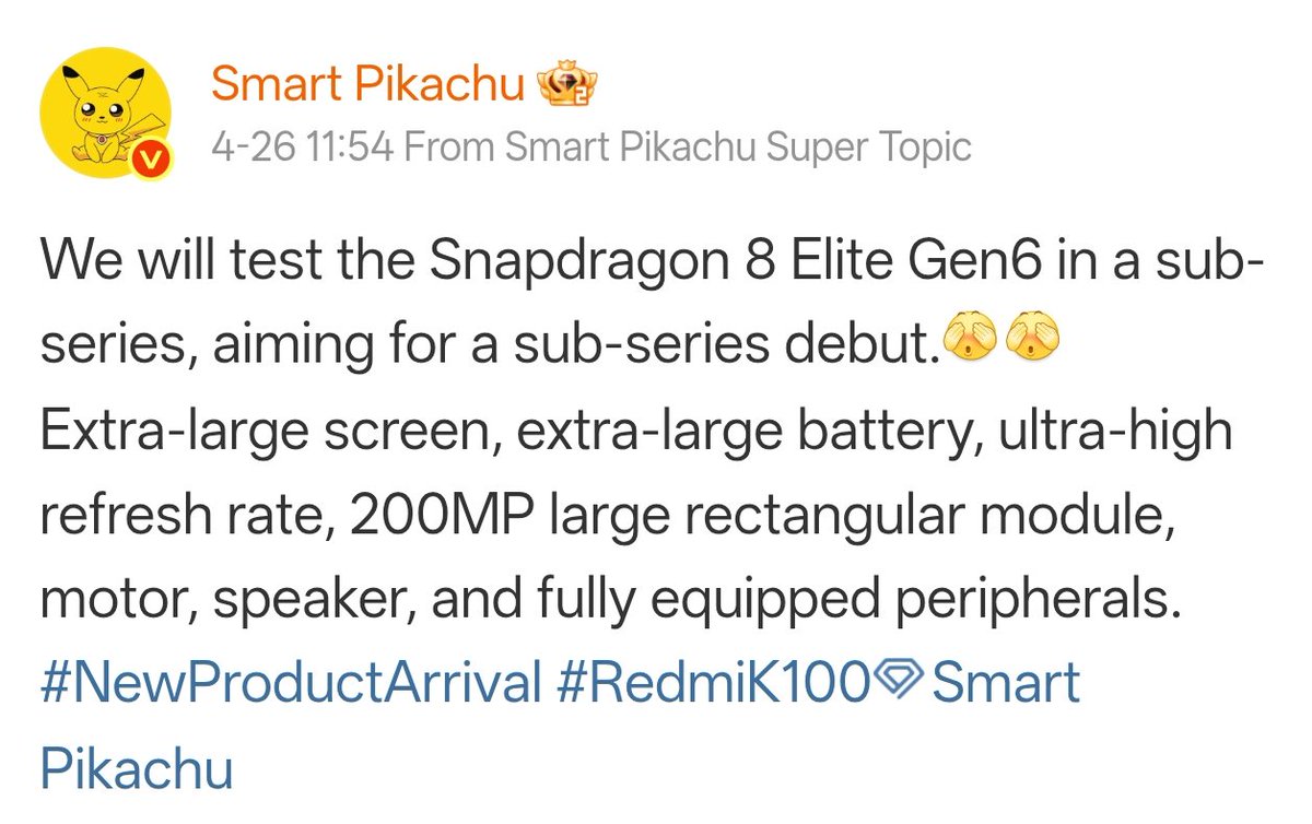 ayansonunigam's tweet image. Redmi K100 Max 🚨 

#REDMI