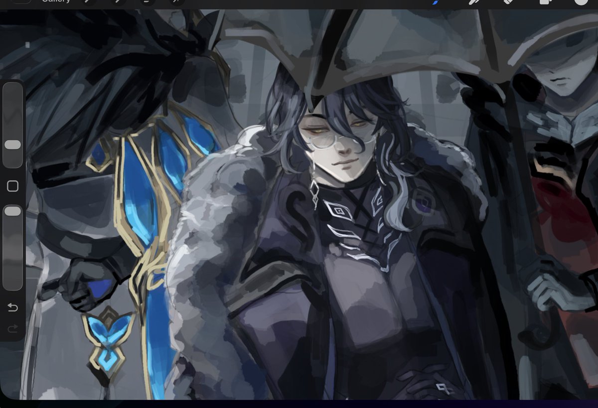 Drawing this guy again (wip) #Pantalone #GenshinImpact