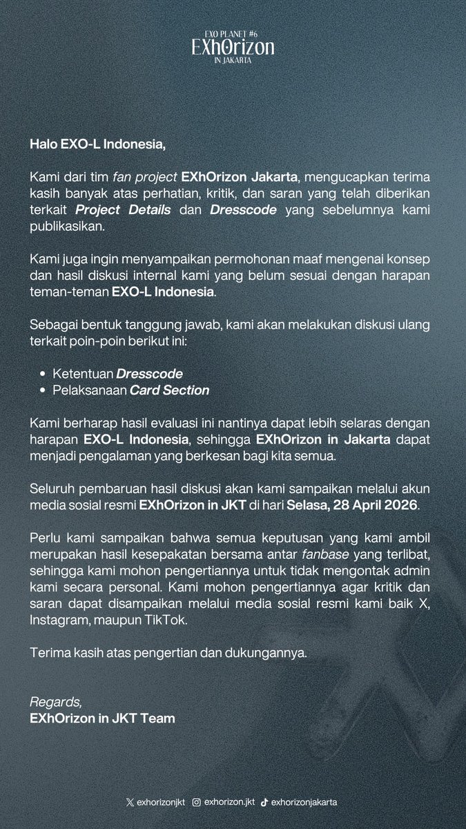 EXhOrizon Jakarta tweet media