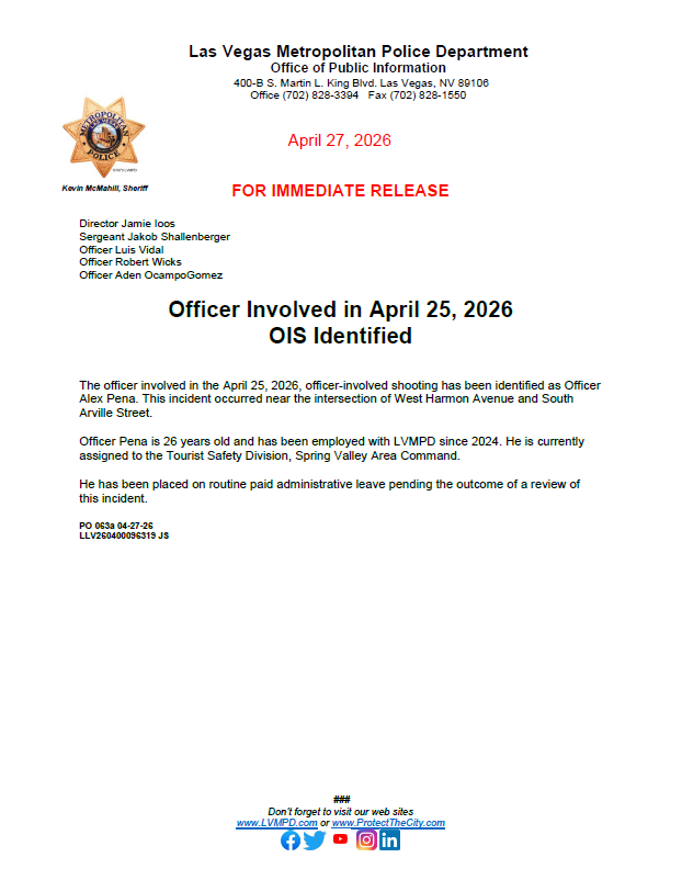 LVMPD tweet media
