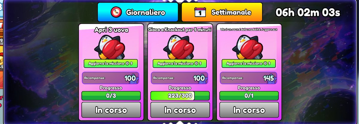 impress_dr40814's tweet image. ci sono le missioni per gli xp dell pass e ce ne sono 3 giornaliere e 4 settimanali #knockout #roblox