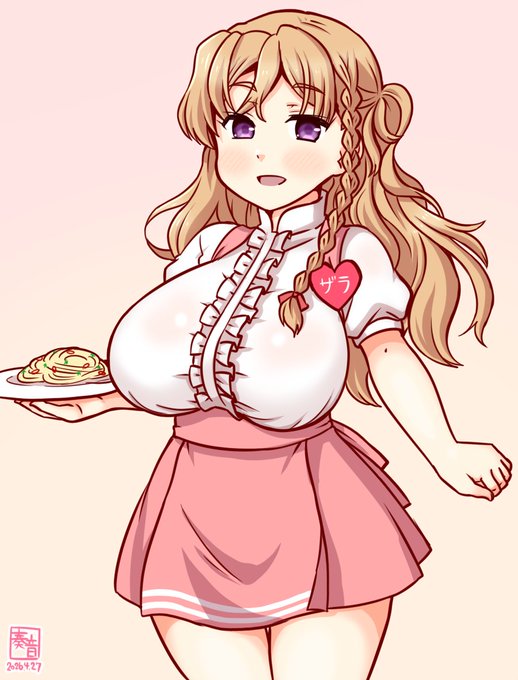 「昼食はどうします? ザラ、ちょっと新しいパスタ覚えたから… 試してもいい?」 #艦これ版真剣お絵描き60分一本勝負_20260427 #ザラ