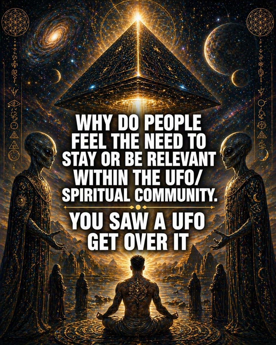 foilhattheories's tweet image. Whistleblowers not included obviously but seriously if you've seen a UFO for a minute and half it DOES NOT mean you have lifes answers YOU SAW A UFO that is it. STOP TRYING TO STAY RELEVANT WITH BULLSHIT 
@Shivam_MUFC @sweetnsavvvy @UfosAroundWorld 
#ufoX #nhi #alien #UFO #UAP