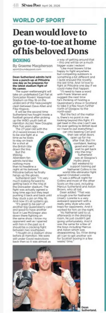 Graeme_Macphers's tweet photo. Good to be back writing about boxing again for a few of the papers including these interviews with @Deano_Suth and @newnsyjr for the @Sunday_Post. 

Any boxer or promoter looking for media coverage please get in touch. https://t.co/6juNDLQbwV