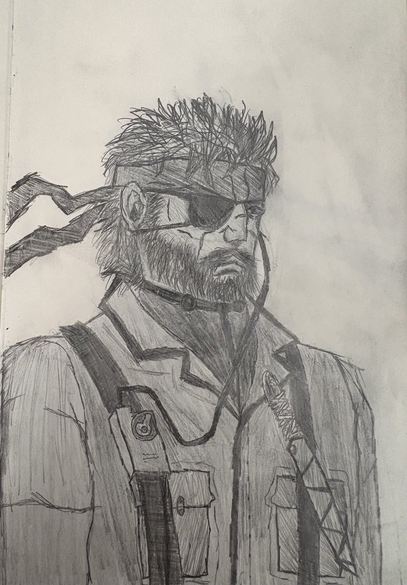 Lenoxidius's tweet image. Big Boss Sketch #metalgear #bigboss #mgs #art #fanart