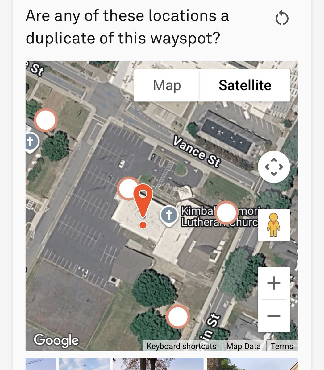 OneStarRejects's tweet photo. More on bad pin placement. @wayspotters could do a whole show on the subject! If your LFL is clearly outdoors, don’t pin it inside a building. #NianticWayfarer #WayfarerFails https://t.co/P1CxJS14L5
