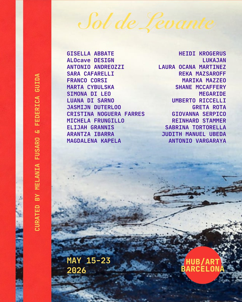 ArantzaIB's tweet photo. Contenta de haber sido seleccionada para formar parte de la exposición Sol de Levante | Barcelona 2026 en HUB ART Gallery, Barcelona.✨🥰
La muestra, comisariada por Melania Fusaro y Federica Guida, contará con dos de mis obras.
#Arte #Exposición #barcelona https://t.co/qPyAMqZoTp