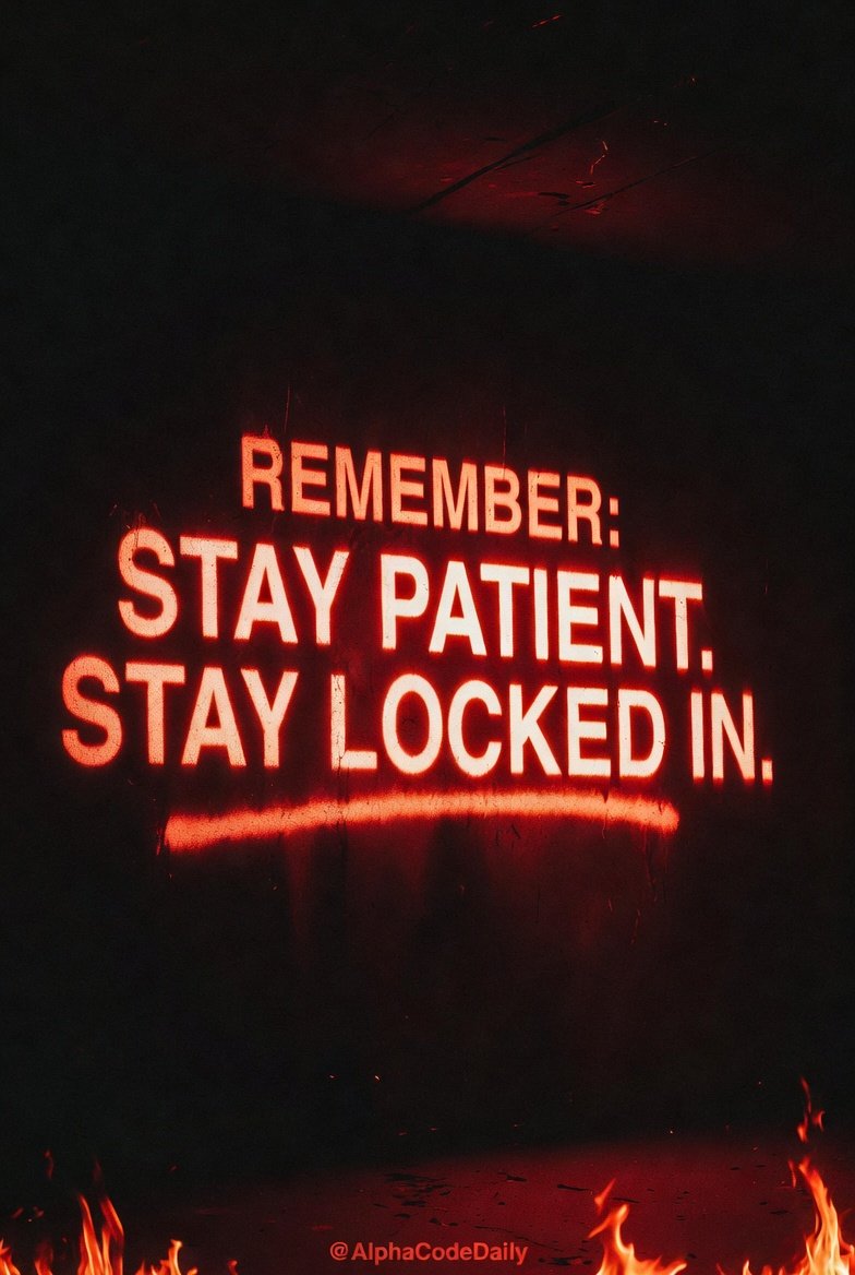 AlphaCodeDaily's tweet image. Hold the vision.
Trust the process.
Most quit right before it works.

#GrindMode #NoQuit #LongGame #Discipline #AlphaCodeDaily