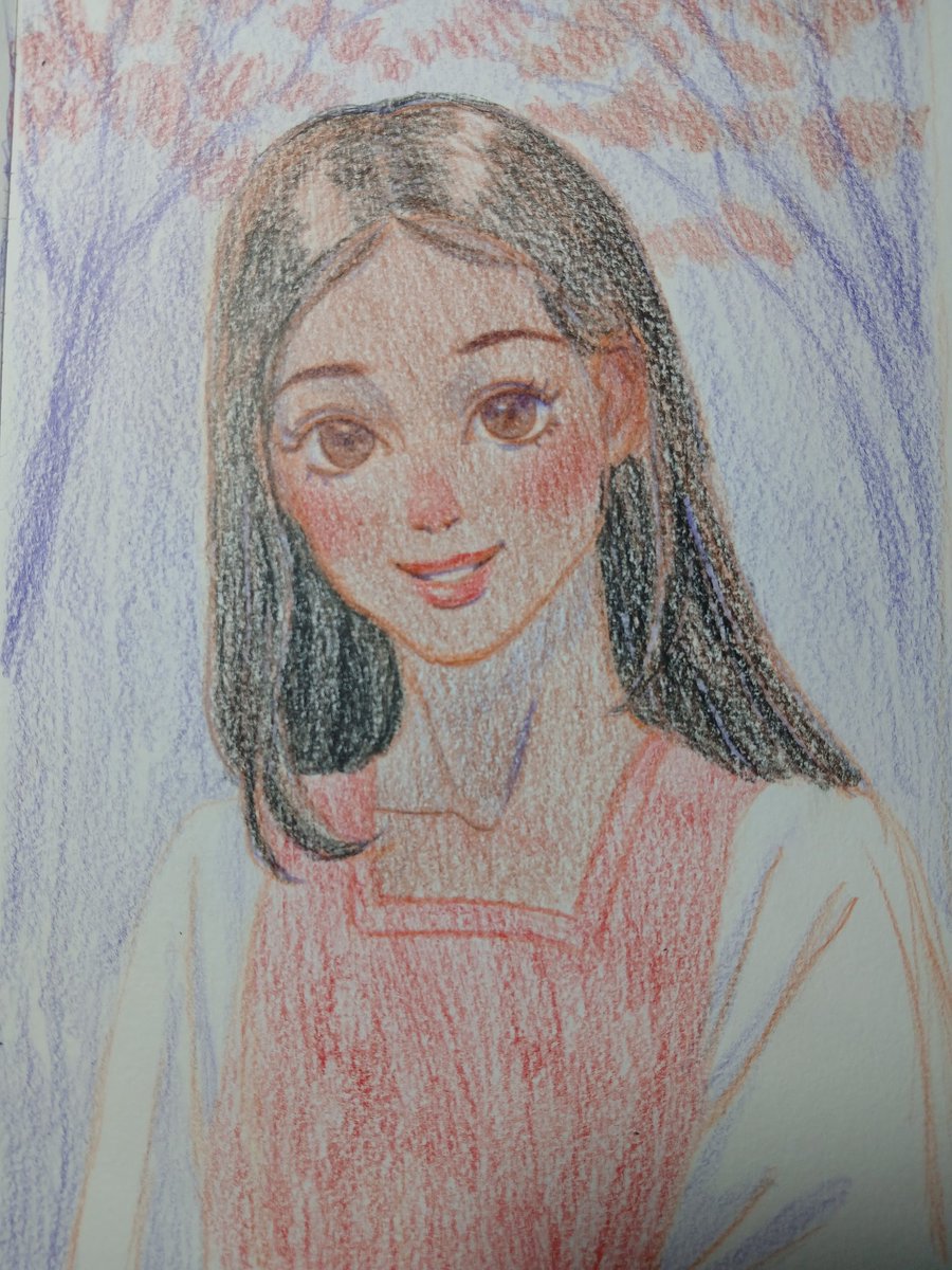 hibiskodev's tweet image. I haven’t really been in the mood to draw lately, but I made this one.
This is Anne, a character from Lenora’s past.

#originalcharacter #coloredpencil #pastelaesthetic #traditionalart