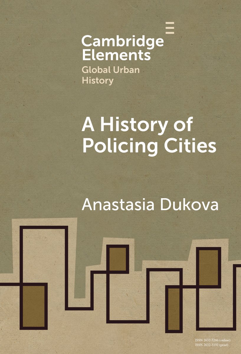 cambUP_History's tweet image. Don’t miss your chance to read the new Cambridge element, A History of Policing Cities, by Anastasia Dukova @a_dukova! Free access available until 4 May at
cup.org/4sK5cbI
#cambridgeelements #history