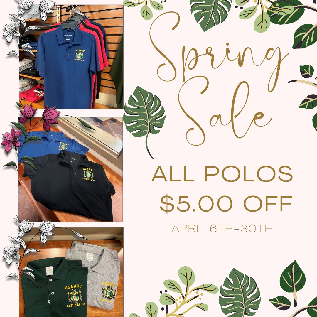 ArmyHeritage's tweet image. Our Museum Store Polo Sale ends on Thursday, April 30th! Be sure to grab the USAHEC polos before the sale ends!

 #MuseumStoreSale #PoloSale #SpringSale #USAHEC #MuseumMerch