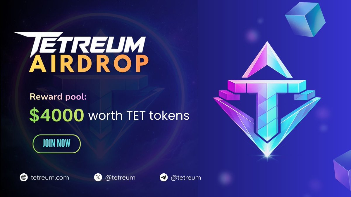 😘 Tetreum Airdrop (New Round)

🎁 500 Random winners will receive $5 Worth $TET each!
👫 Top 50 Referrers will share $1,500 Worth $TET total!
• Top 1-10: $50 Worth $TET each!
• Top 11-20: $40 Worth $TET each!
• Top 21-50: $20 Worth $TET each!

🔗 Airdrop Link:
