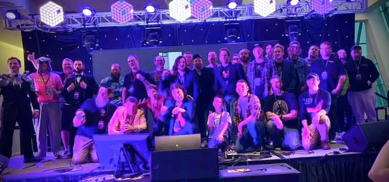 dale_coop's tweet image. What a weekend at Midwest Gaming Classic!
Nothing beats meeting fellow
NES homebrew devs in person.
You all know who you are 😘 

#NES #homebrew #nesdev #indieNES #NESmaker #indiegames #gamedev #ファミコン #同人ゲーム
