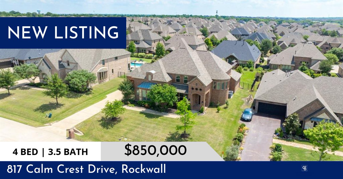 yourDFWrealtar's tweet photo. 📍 New Listing 📍 Take a look at this fantastic new property that just hit the market located at 817 Calm Crest Drive in Rockwall. Reach out here or at (972) 400-7593 for more information!

Listed by Michael Barakatt

For Every... https://t.co/k5l4ZfCwOF https://t.co/FNfNsnwOmX