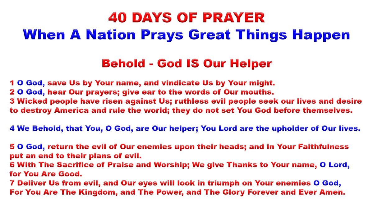 Day 20 - 40 Days of Prayer - When a Nations Prays To Jesus Believing Great things Will Happen... #MAGA #NationalJubilee #PrayForAmerica #WashingtonDC