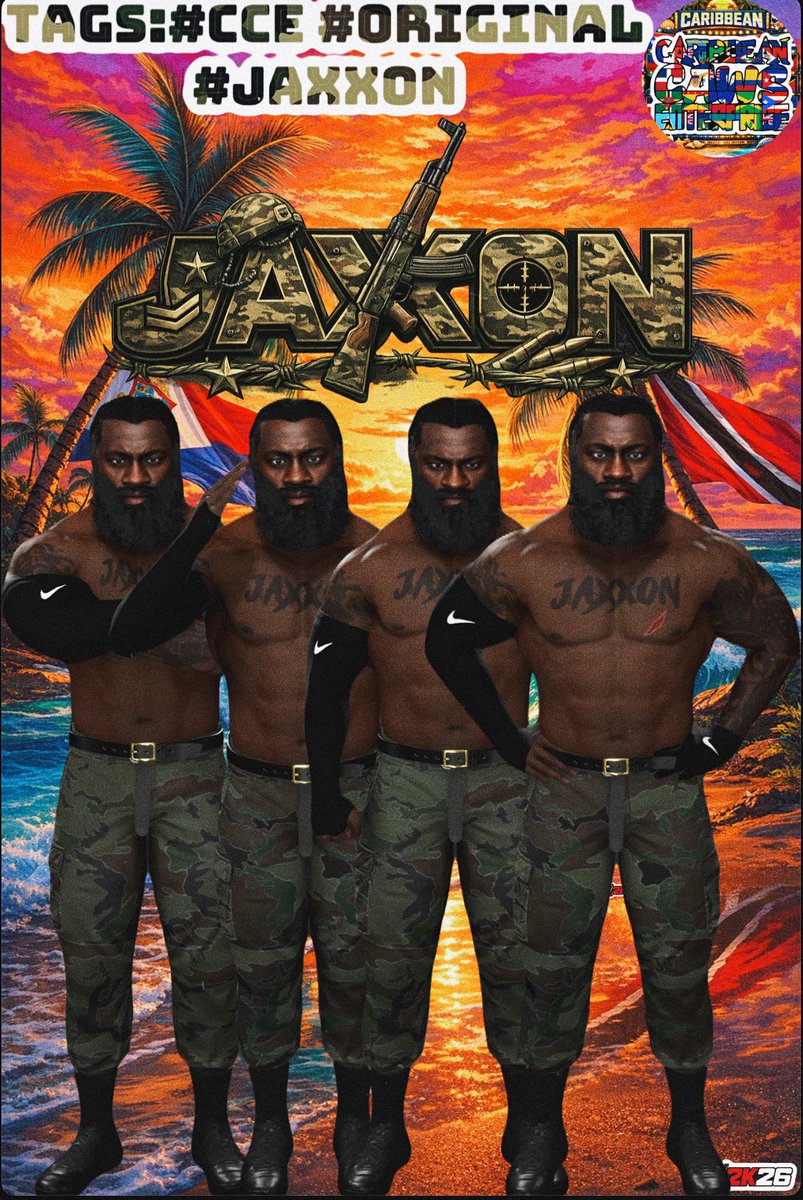 FounderOfCCE's tweet image. “The Former  Military Commander Powerhouse From Columbus Georgia ”🪖🎖️

JAXXON Is Now Available On CC For Download🔥🪖

Height: 6’6
Weight: 295 LBS
Country: Columbus Georgia🇺🇸
Theme Song: Free Military Music - Legionnaire
🎶

TAGS: #CCE #ORIGINAL #JAXXON  

#WWE2K26 #ORIGINALCAW