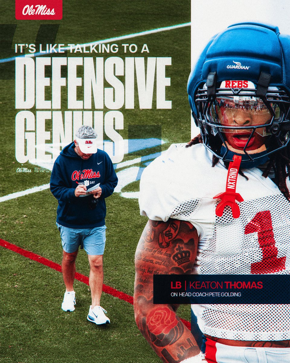 OleMissFB's tweet photo. 🧠🦈

@KThomas2022 x @CoachGolding https://t.co/bFgVUppr7E