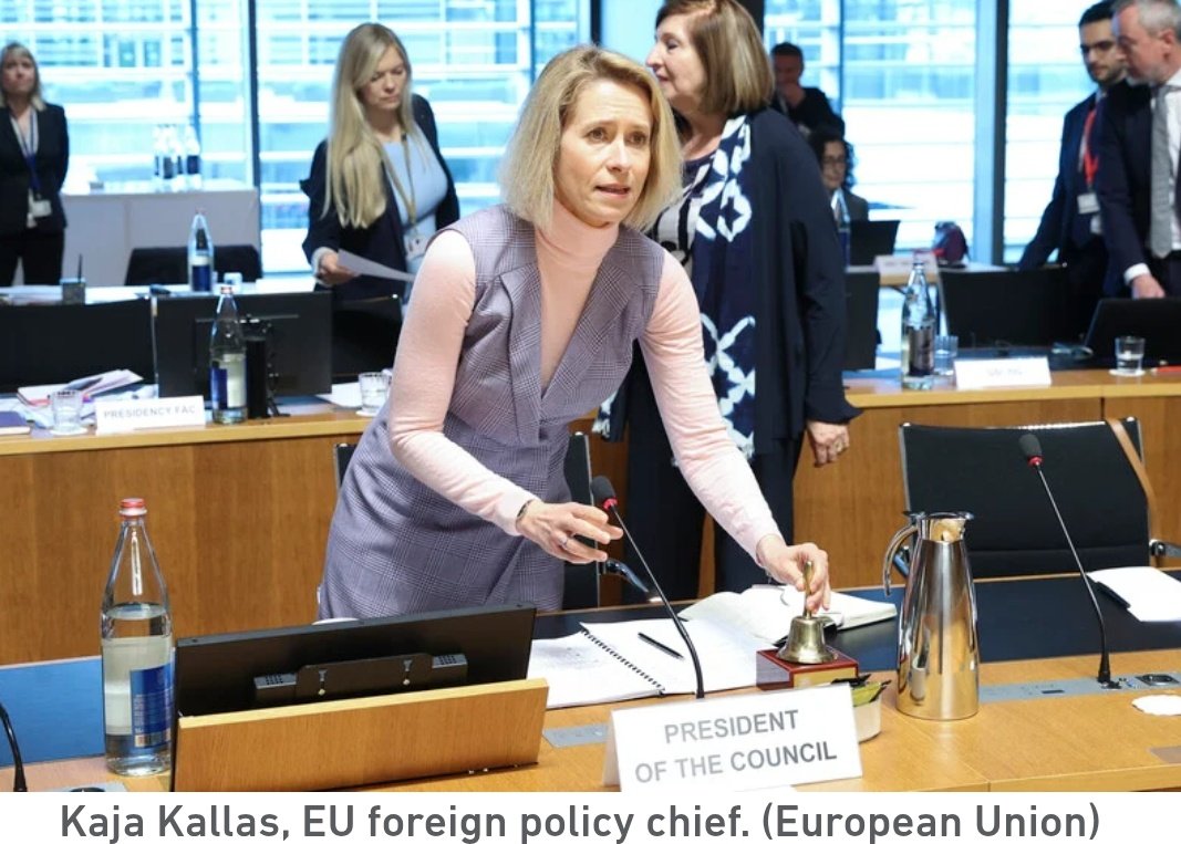 Kaja Kallas on Monday "Europe is the biggest supporter of the Palestinian people"; the next day the EU declined to hold Israel accountable for its genocidal violence against the Palestinian people, despite 1 million EU citizens have signed to withdraw trade privileges from Israel