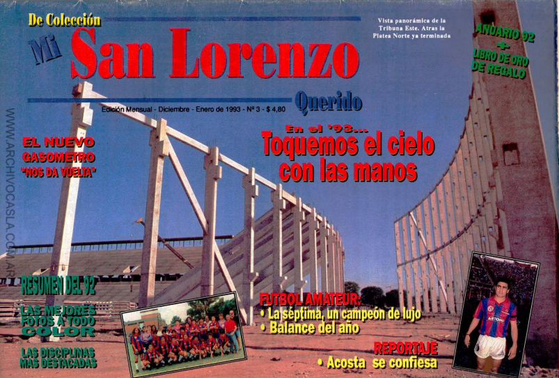 mariano_casla99's tweet photo. Portada de la revista "Mi San Lorenzo Querido" del mes de Enero 1993 https://t.co/PN5OfgLuAk