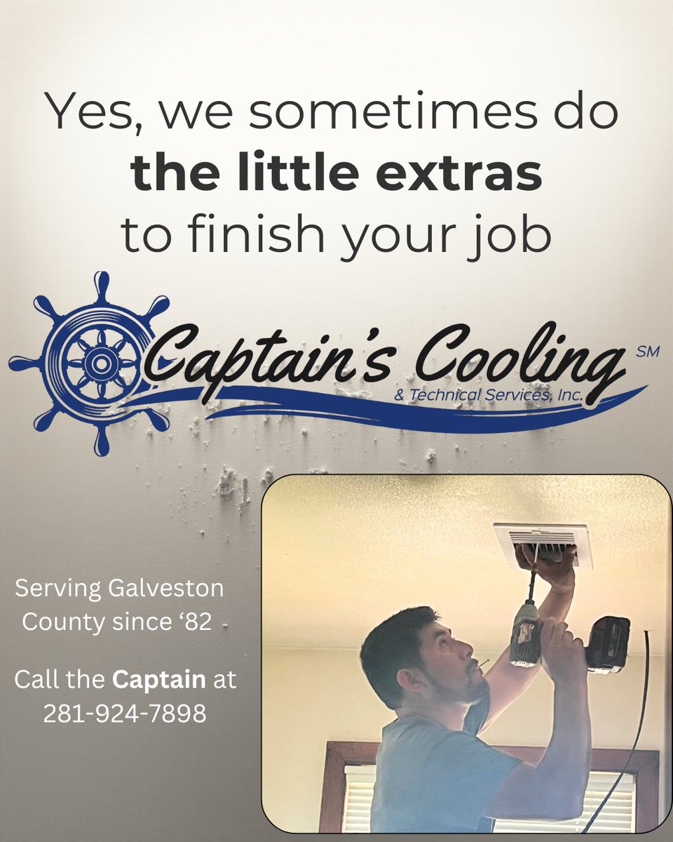 Captainscoo2025's tweet image. #hvac #trustedservice #galvestoncounty #preventivemaintenanceservices #gettingreadyforsummer #customerapproved #AmericanStandardHVAC #IndoorAirQualityAwareness #ZoneCooling #customersatisfaction