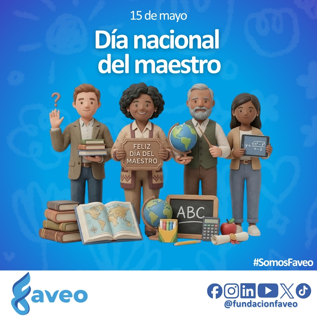 fundacionfaveo's tweet photo. Educar es abrir caminos.

Reconocemos a docentes que, con vocación, impulsan el desarrollo y los sueños de niñas, niños y adolescentes.

#SomosFaveo
#DíaDelMaestro
#DíaDelMaestroYLaMaestra https://t.co/6P1SoiLvi5