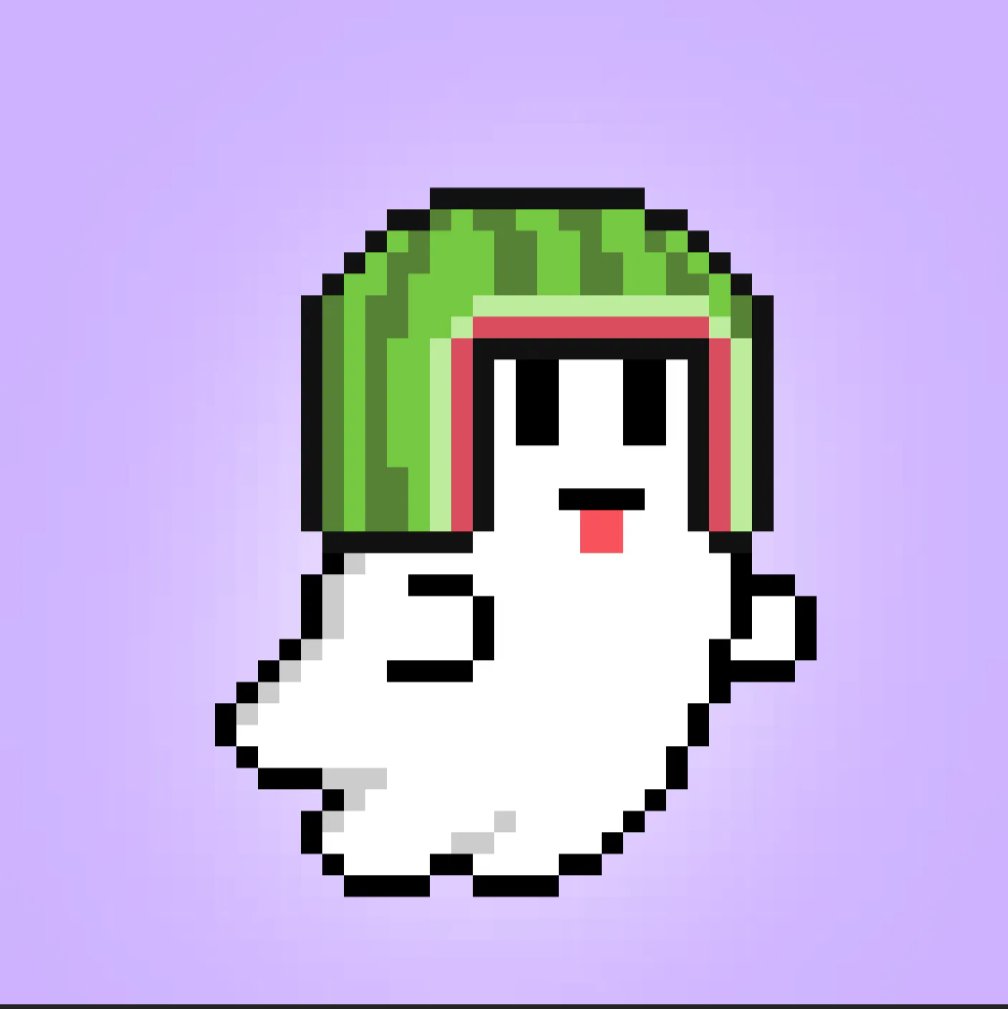 PackHbar's tweet photo. @AlphaRomero_ @deadpixels_club Love my watermelon ghost! https://t.co/f0GvpwITti